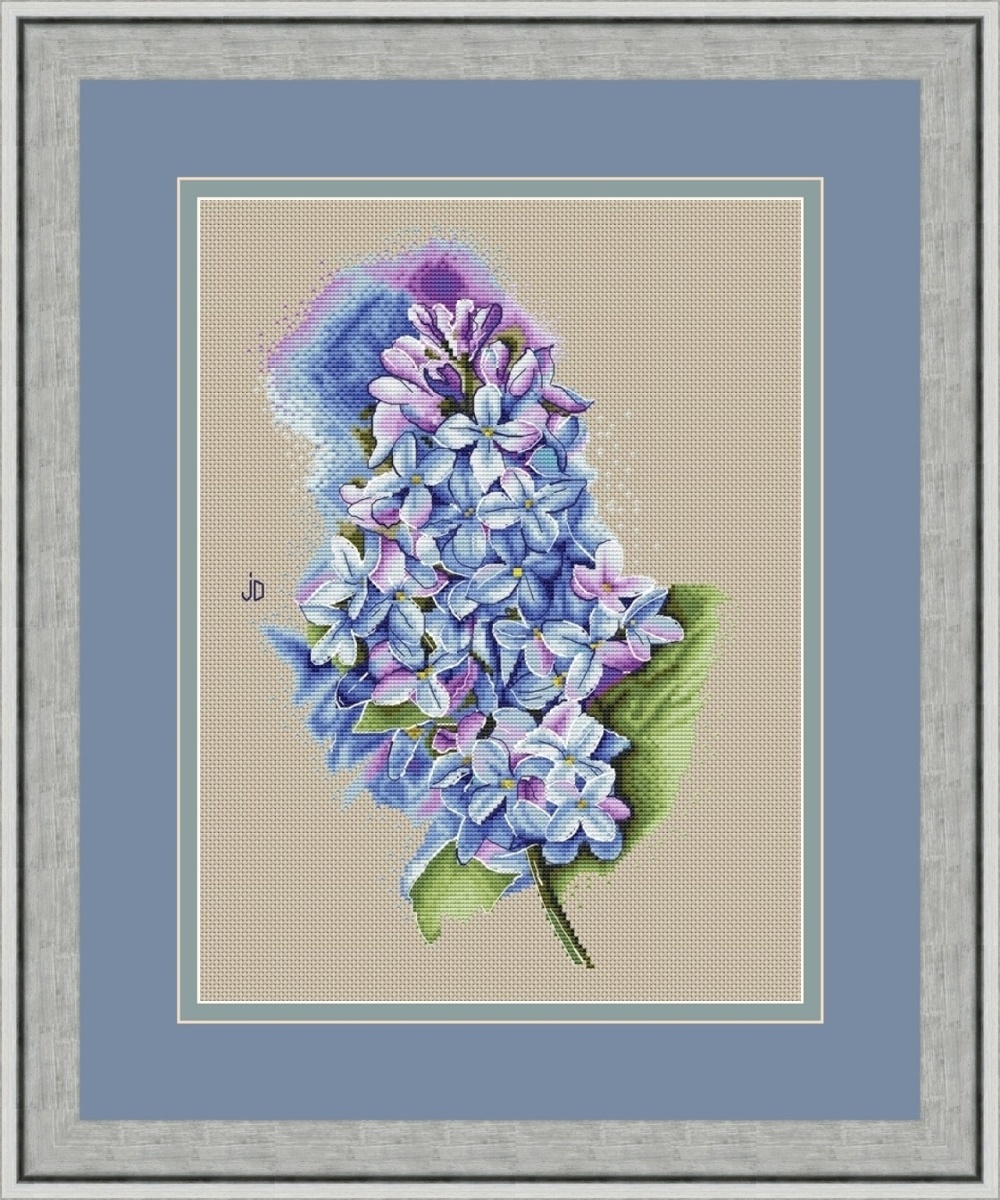 A Sprig of Lilac Cross Stitch Pattern фото 1