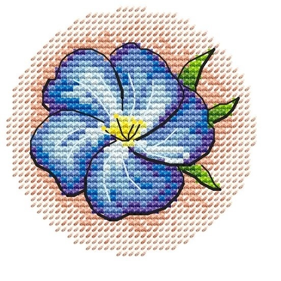 Summer Colors. Forget-me-not Cross Stitch Pattern фото 1