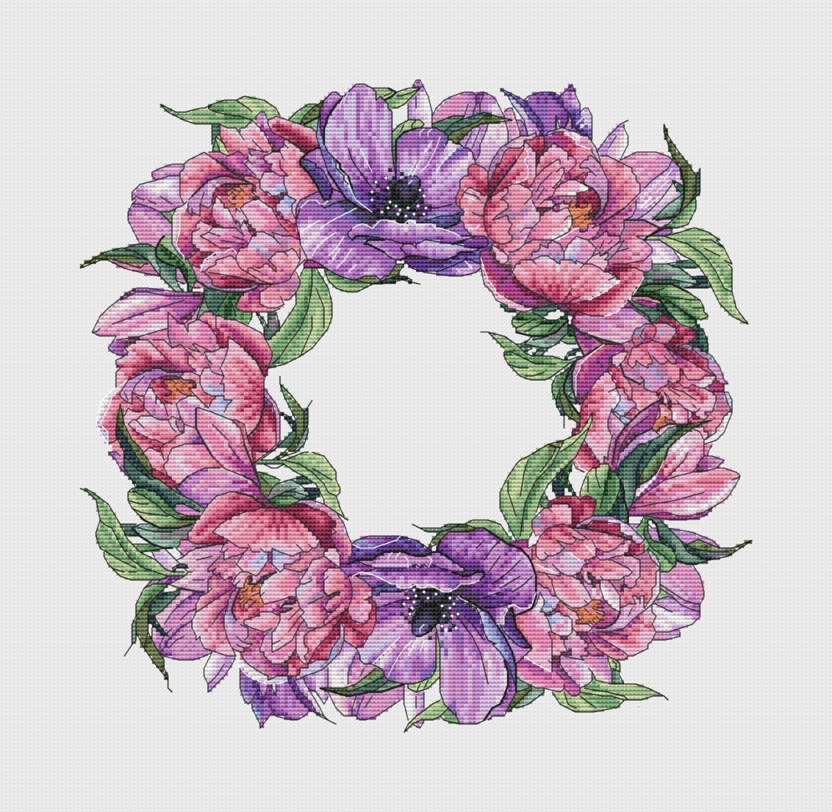 Wreath Spring Cross Stitch Pattern фото 1