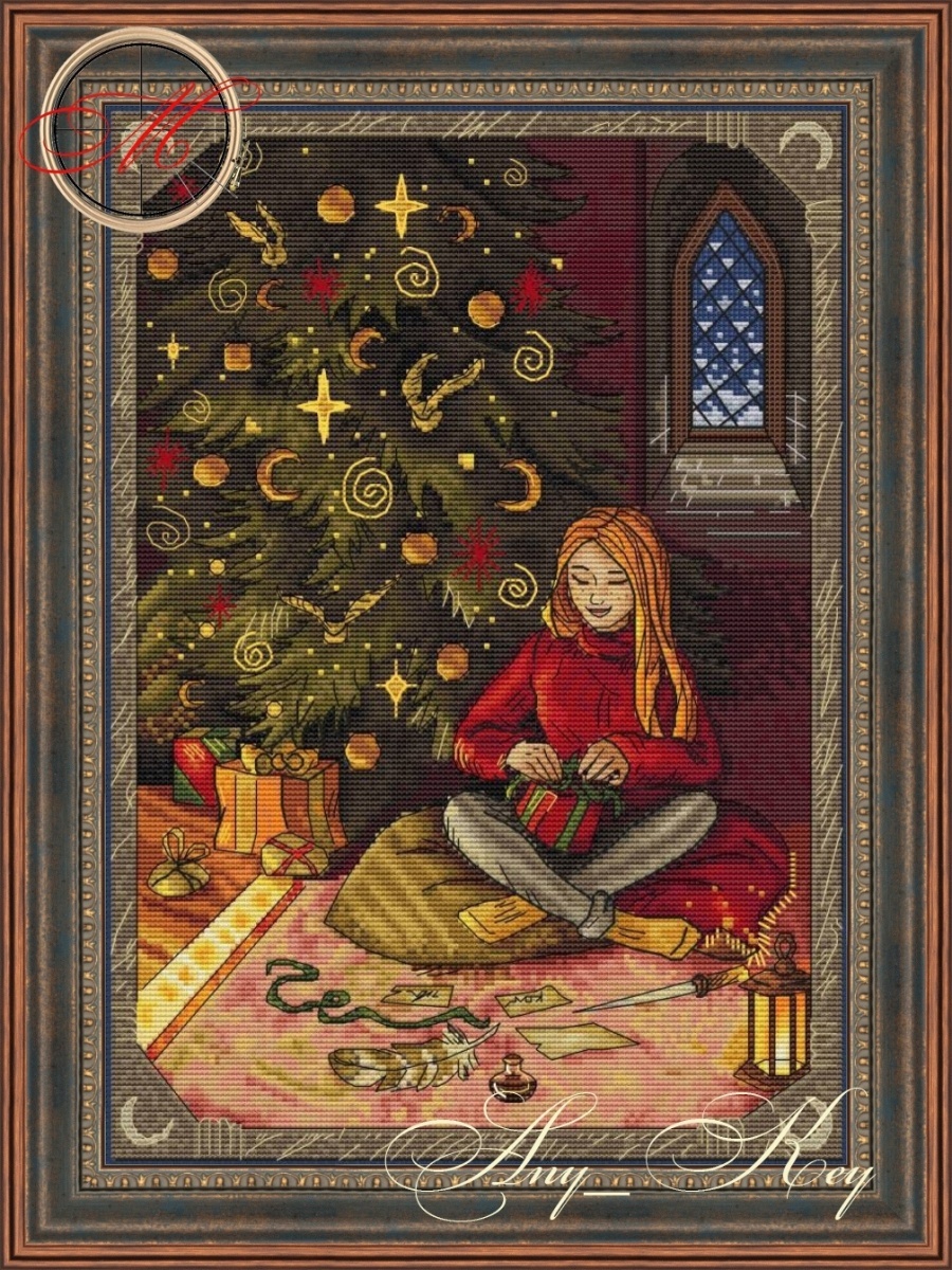 Christmas in Gryffindor Cross Stitch Pattern фото 1