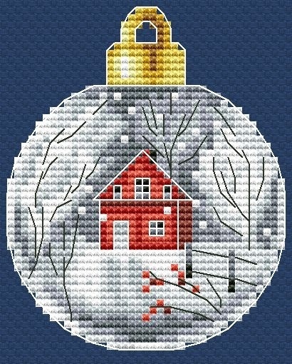Christmas Bauble. House 3 Cross Stitch Pattern фото 1