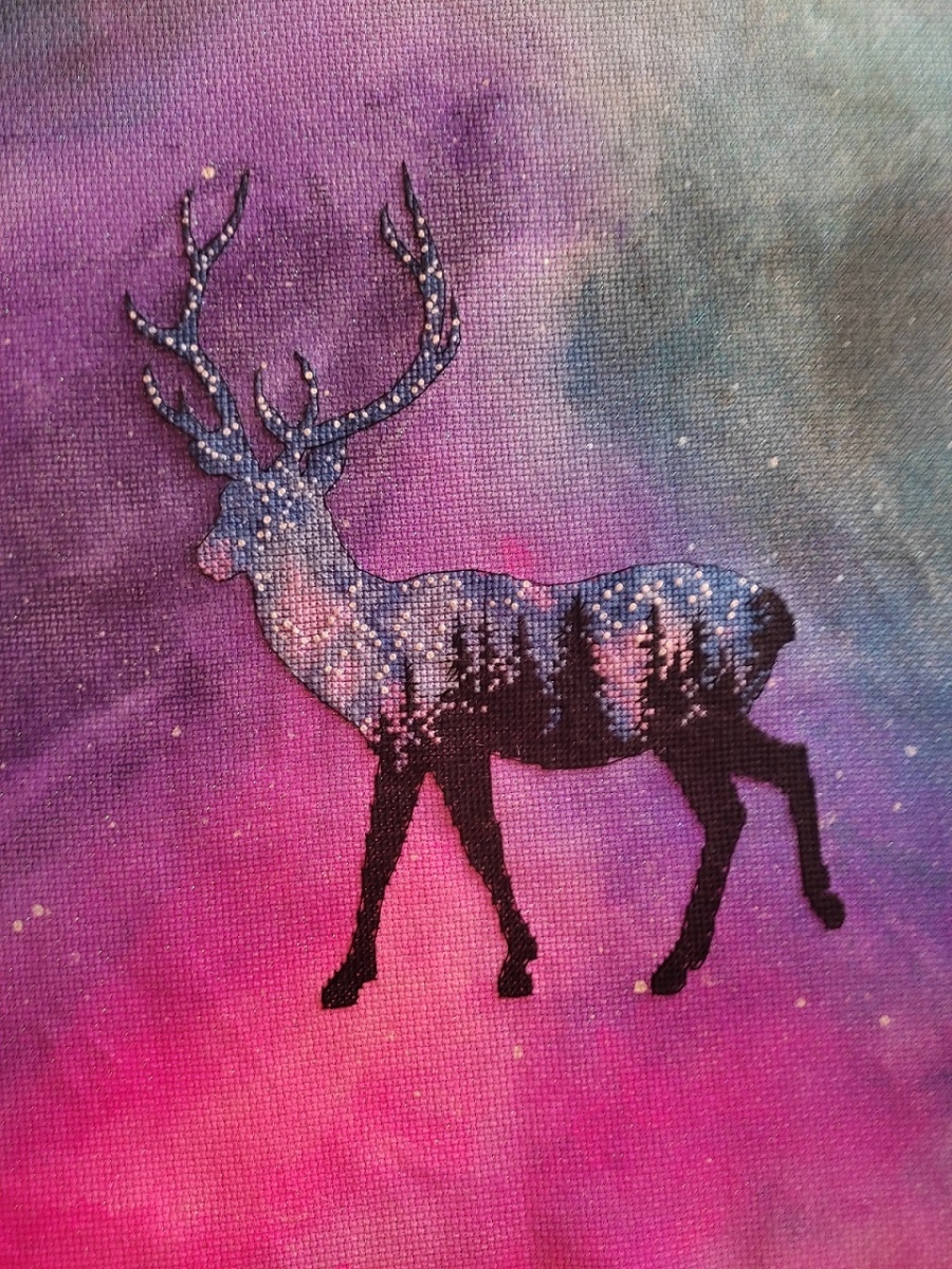 Space Deer Cross Stitch Pattern фото 4