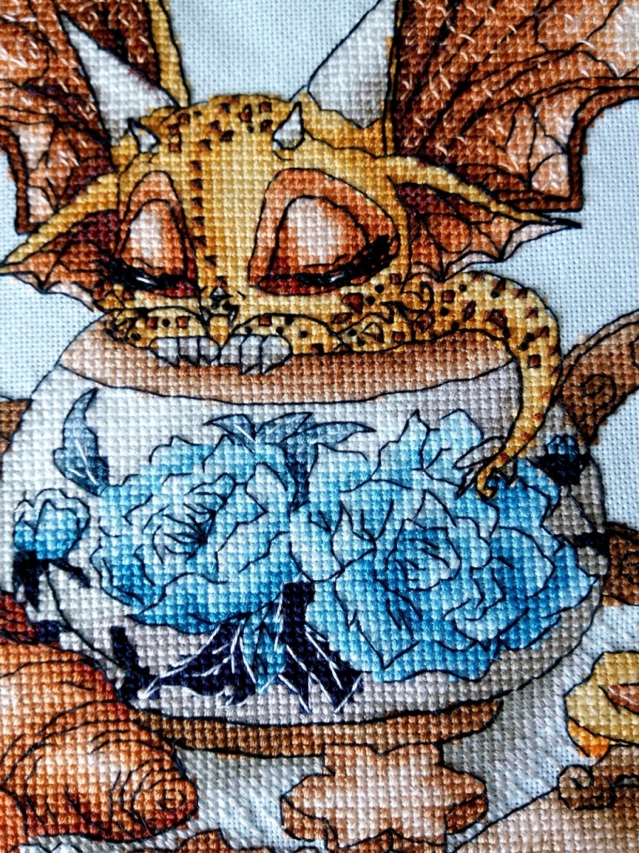 Dragon and Teapot Cross Stitch Pattern фото 7