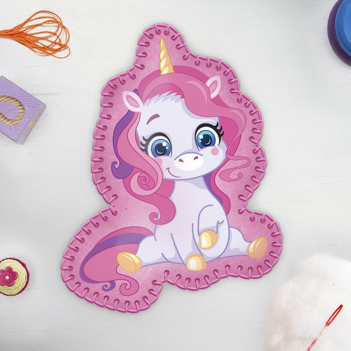 The Cutest Unicorn Felt Toy Sewing Kit with Thermal Sticker фото 1