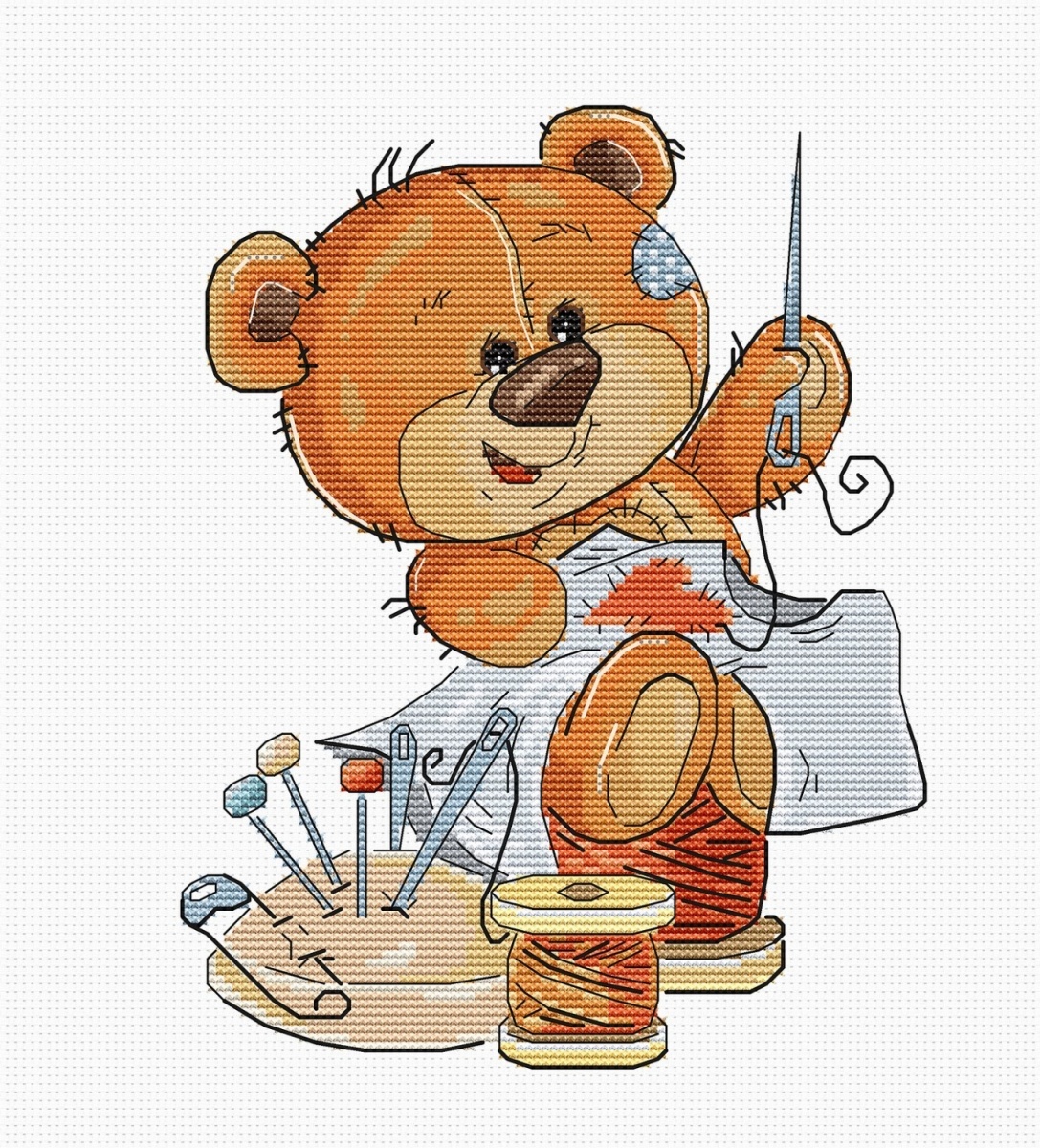 Teddy-bear Sewer Cross Stitch Kit фото 1