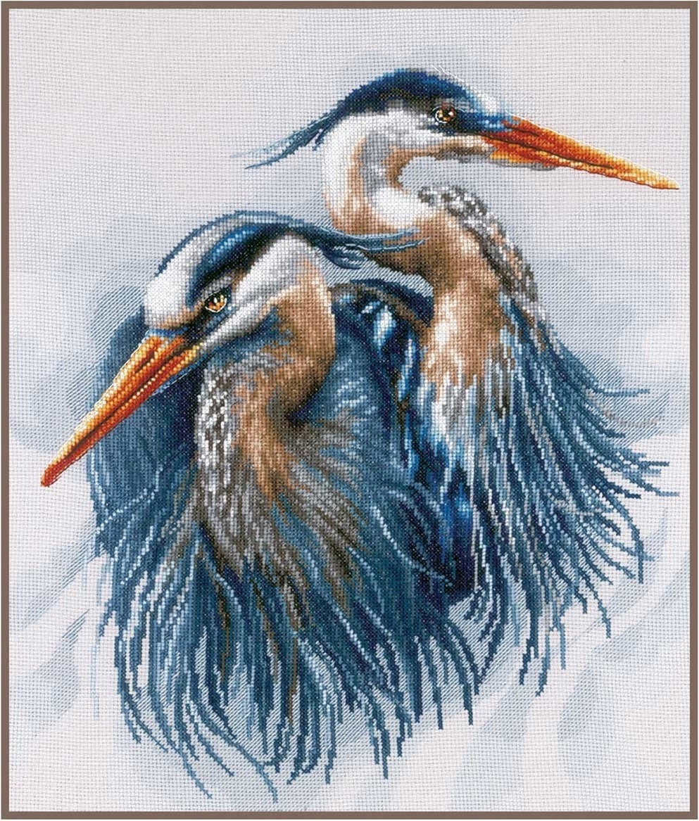 Great Blue Herons Cross Stitch Kit, code PN-0185890 Lanarte | Buy ...