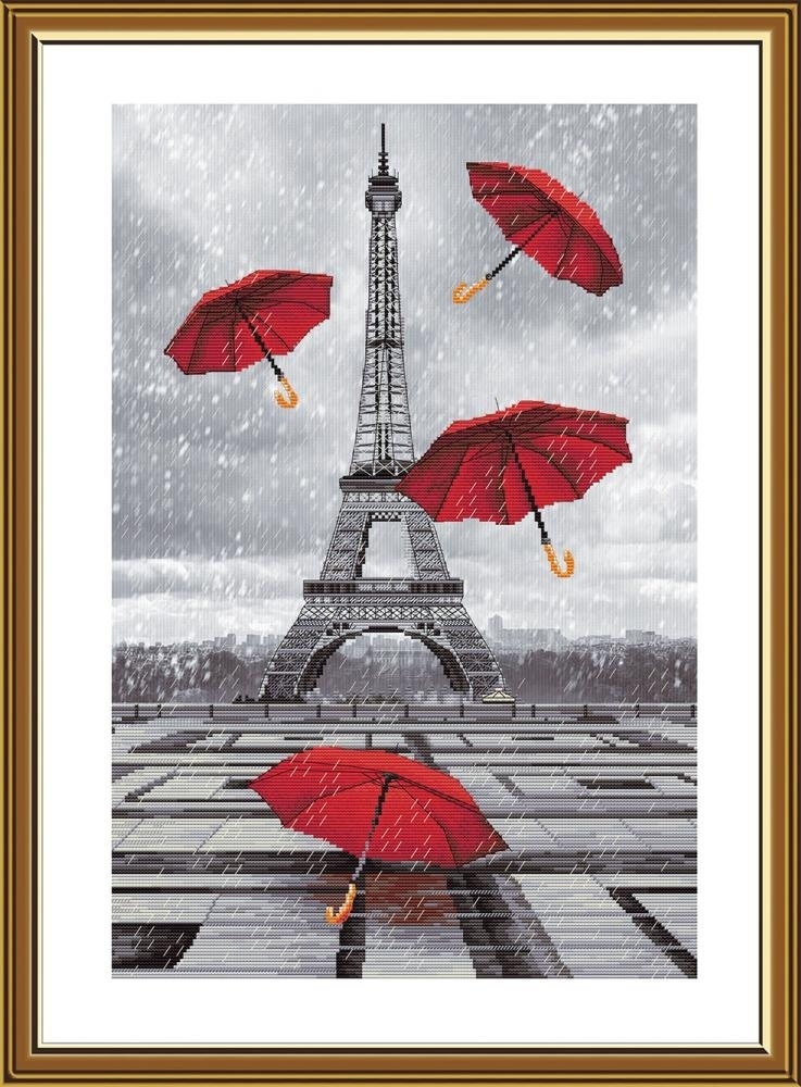 And it Rains in Paris! Cross Stitch Kit фото 1