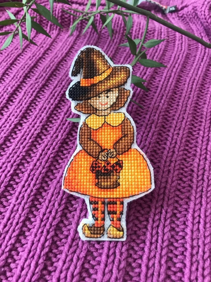 Mushroom Witch Cross Stitch Pattern фото 2
