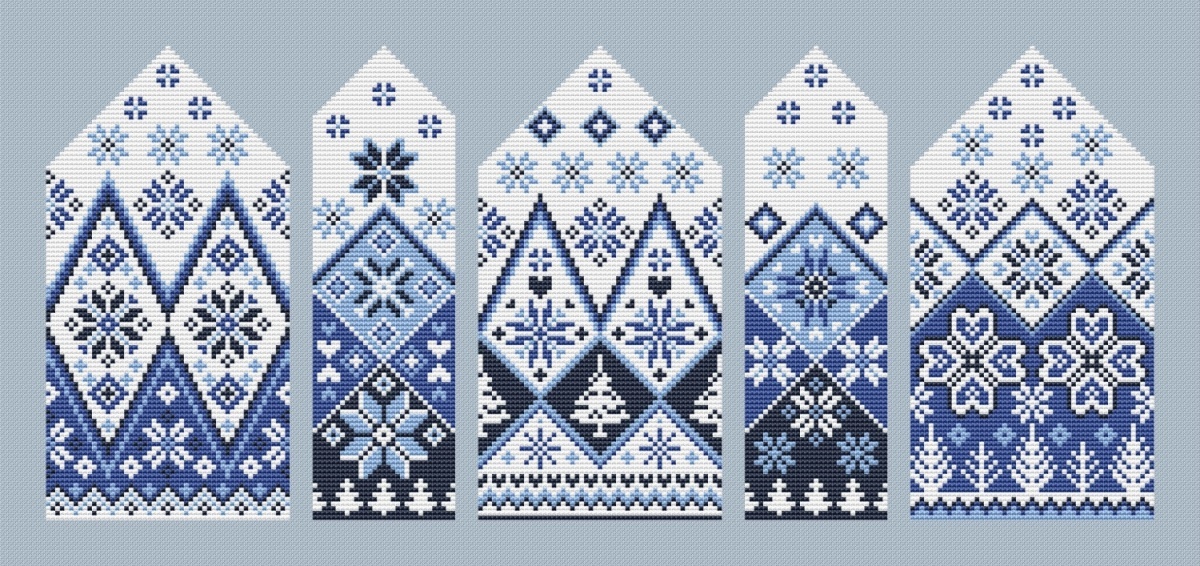 Norwegian Village Cross Stitch Pattern фото 1