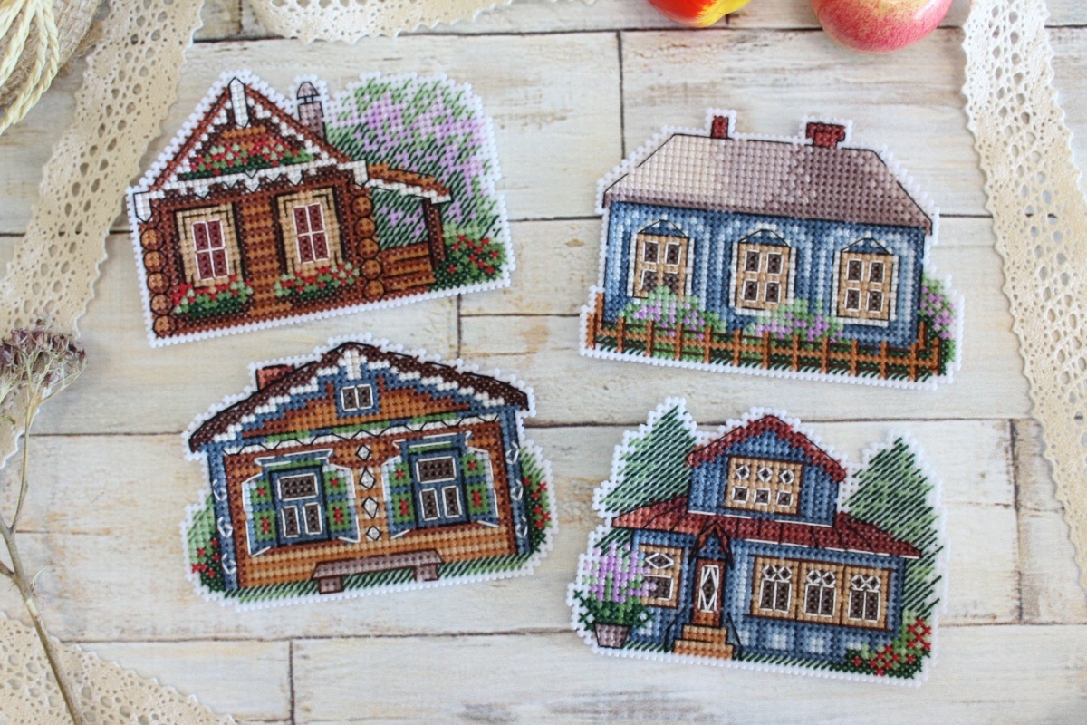 Magnets. Small Houses Cross Stitch Kit фото 4