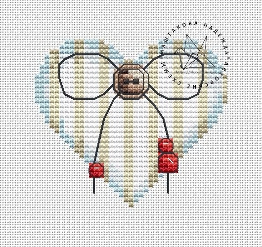 Heart of Shabby Chic Cross Stitch Pattern фото 1
