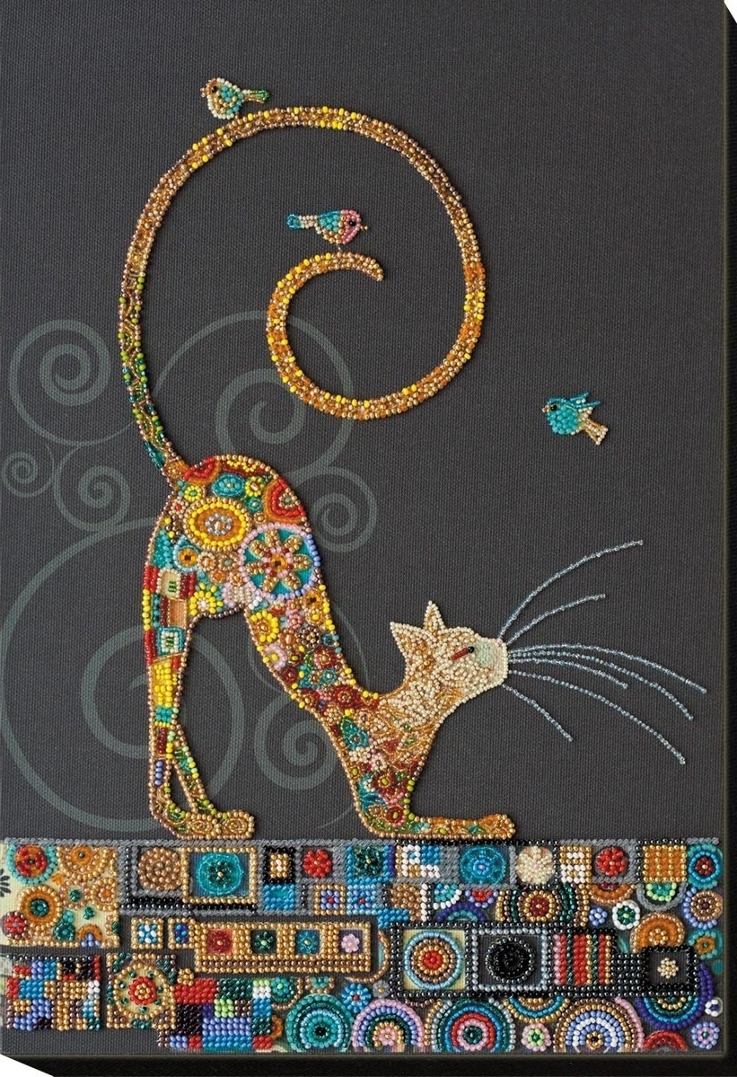 Kitty Bead Embroidery Kit, code AB-791 Abris Art