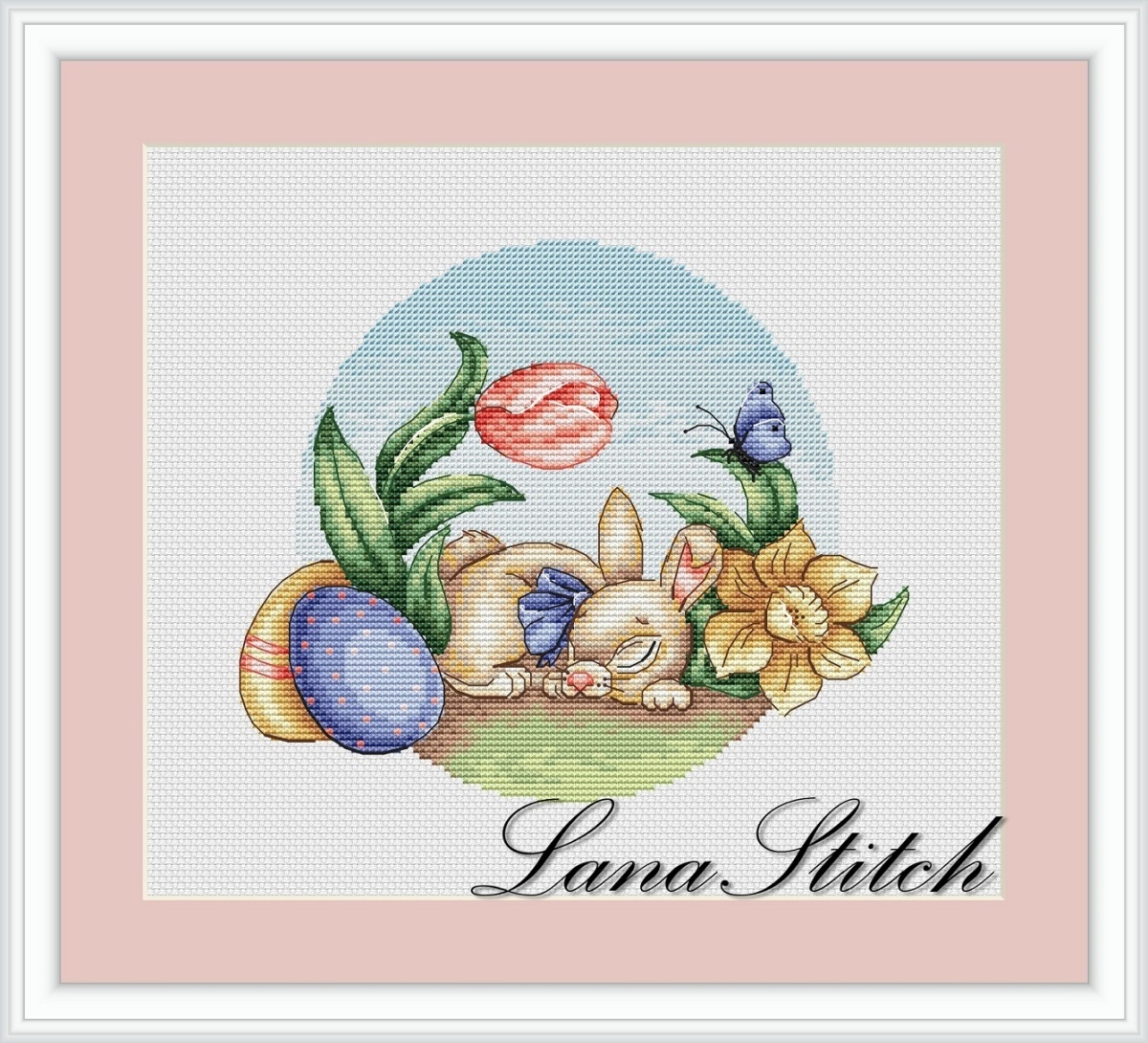 Sleeping Bunny Cross Stitch Patterns фото 1