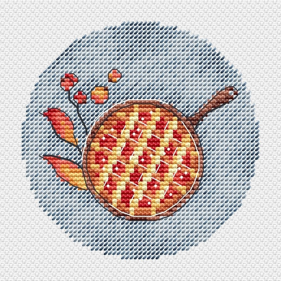 Autumn Miniatures. Pie Cross Stitch Pattern фото 2