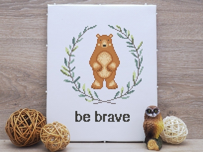 Be Brave Cross Stitch Chart фото 4