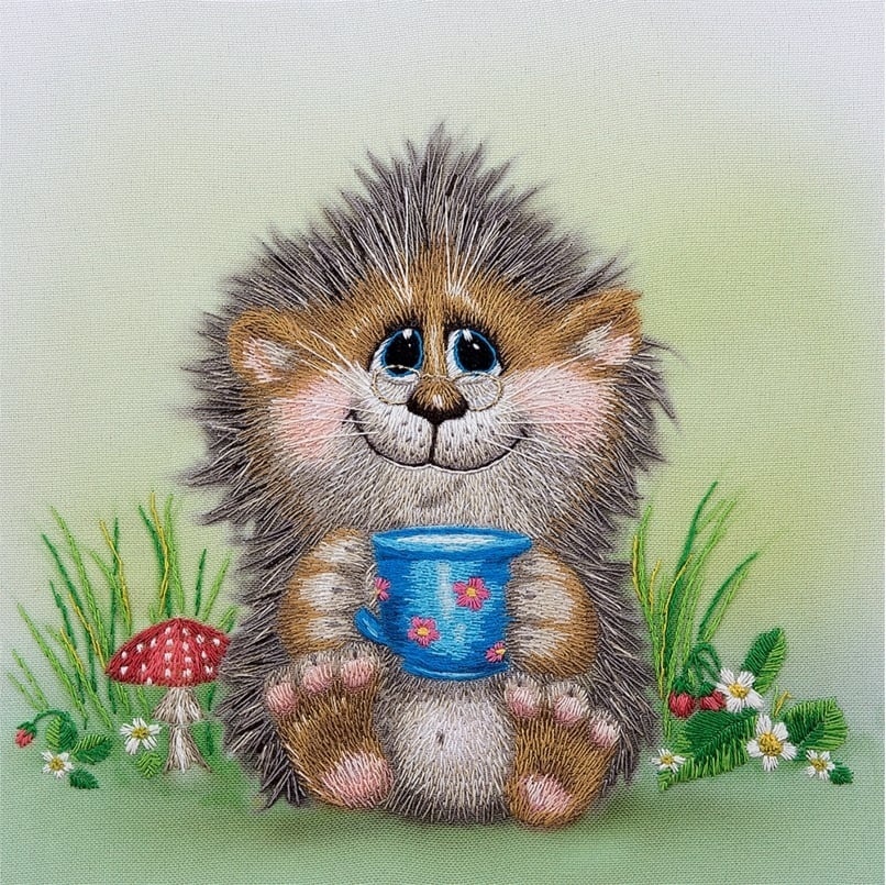 Hedgehog Embroidery Kit фото 1