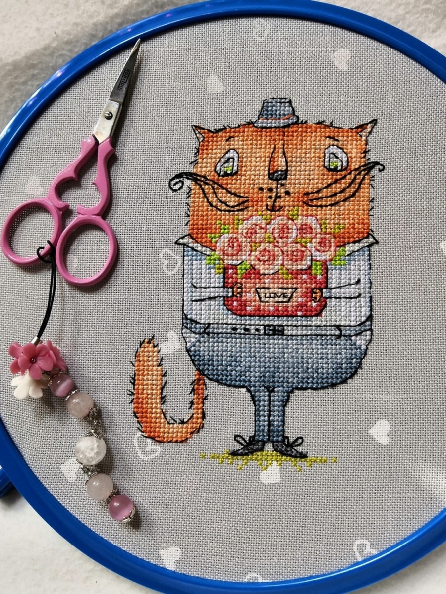Cat Gentleman Cross Stitch Pattern фото 2