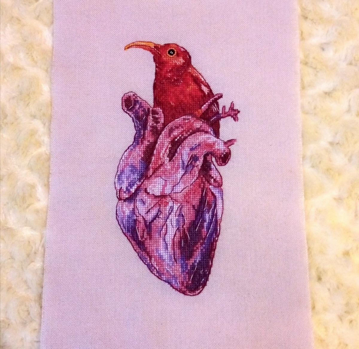 Heart Sunbird Cross Stitch Pattern фото 10