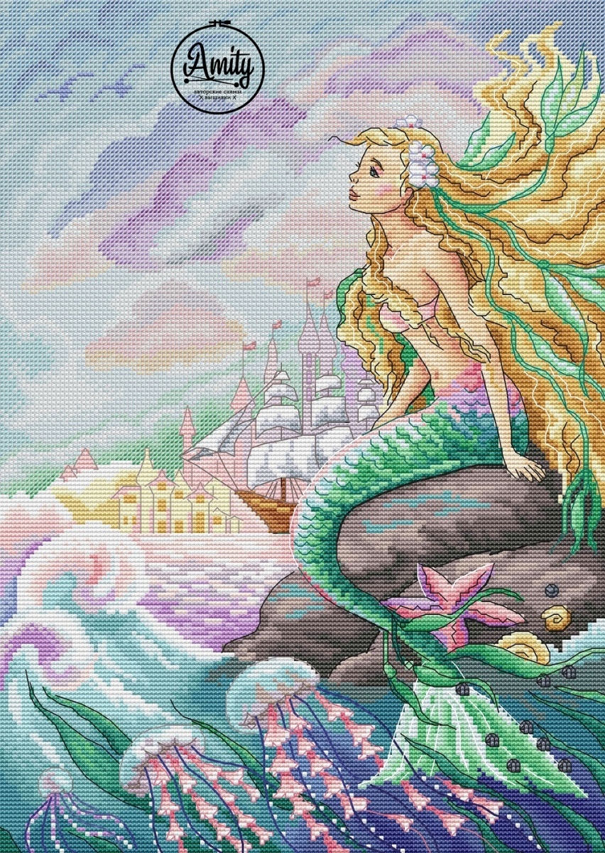 The Little Mermaid Fairy Tale Cross Stitch Pattern фото 1