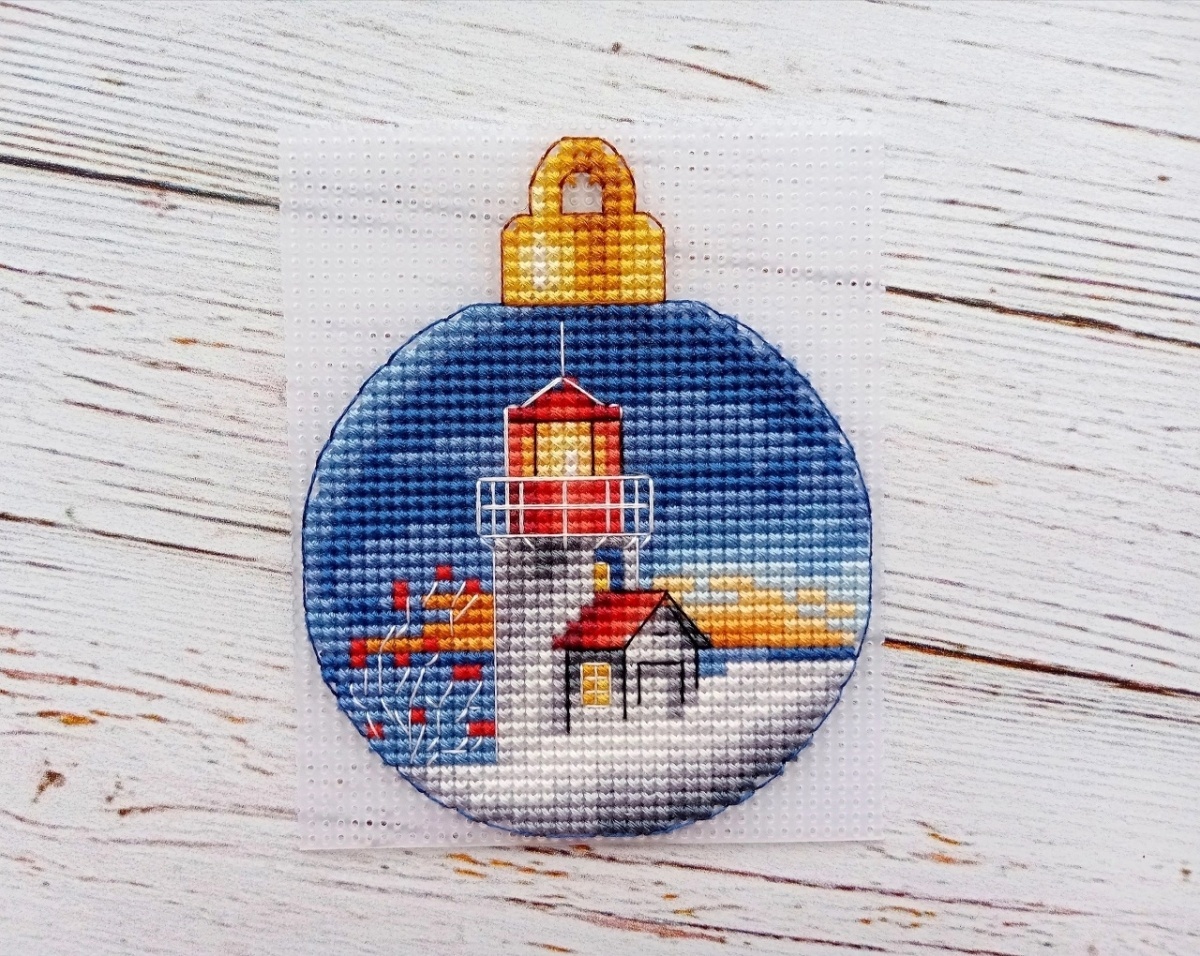 Christmas Bauble. Lighthouse 2-3 Cross Stitch Pattern фото 2