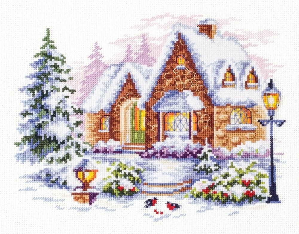 Winter House Cross Stitch Kit фото 1