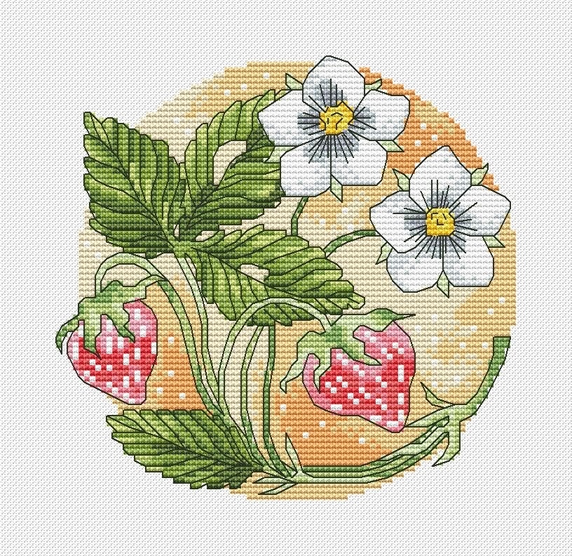 Strawberry Сircle 2 Cross Stitch Pattern фото 1