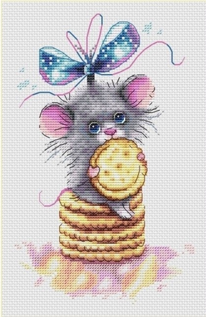 Cute Mouse Cross Stitch Pattern фото 1