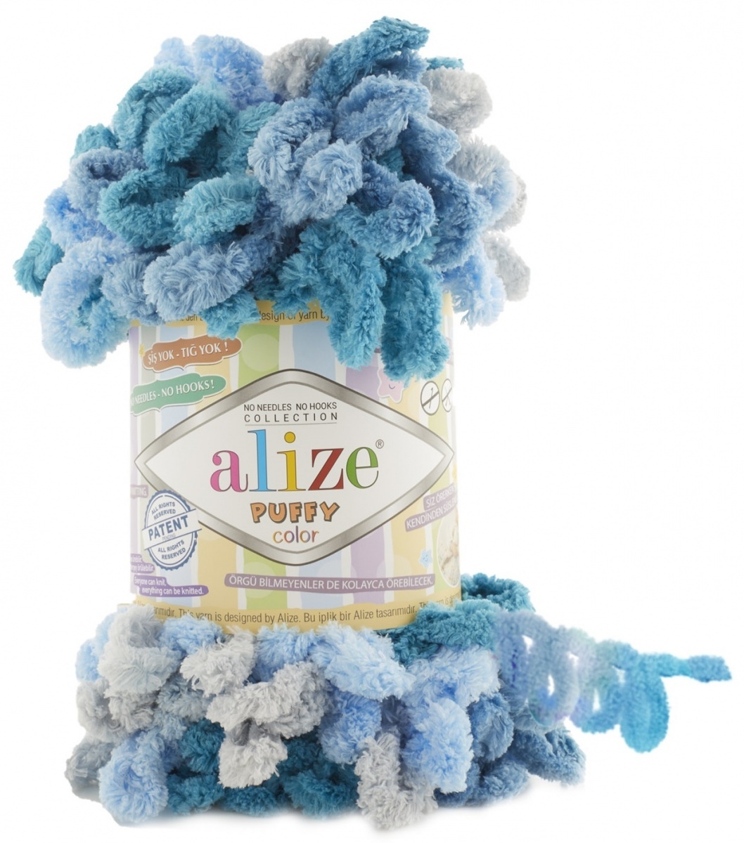 Alize Puffy Color, 100% Micropolyester 5 Skein Value Pack, 500g фото 16