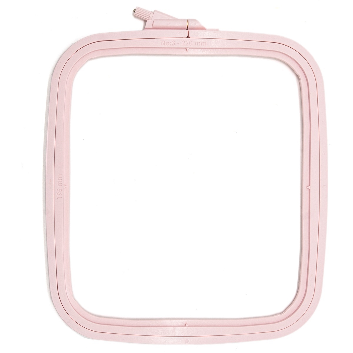 Screwed Plastic Embroidery Hoops 19,5x22cm, pink фото 1