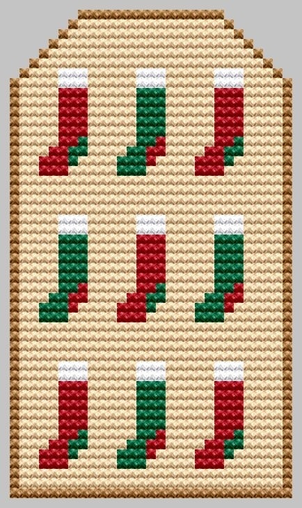 Christmas Socks Gift Tag Cross Stitch Pattern фото 1