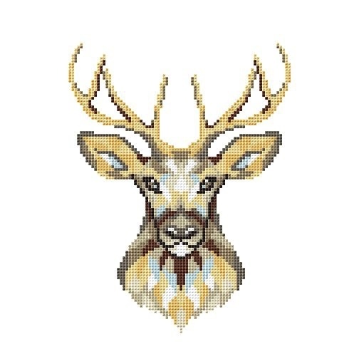 Deer Modern Cross Stitch Pattern фото 1