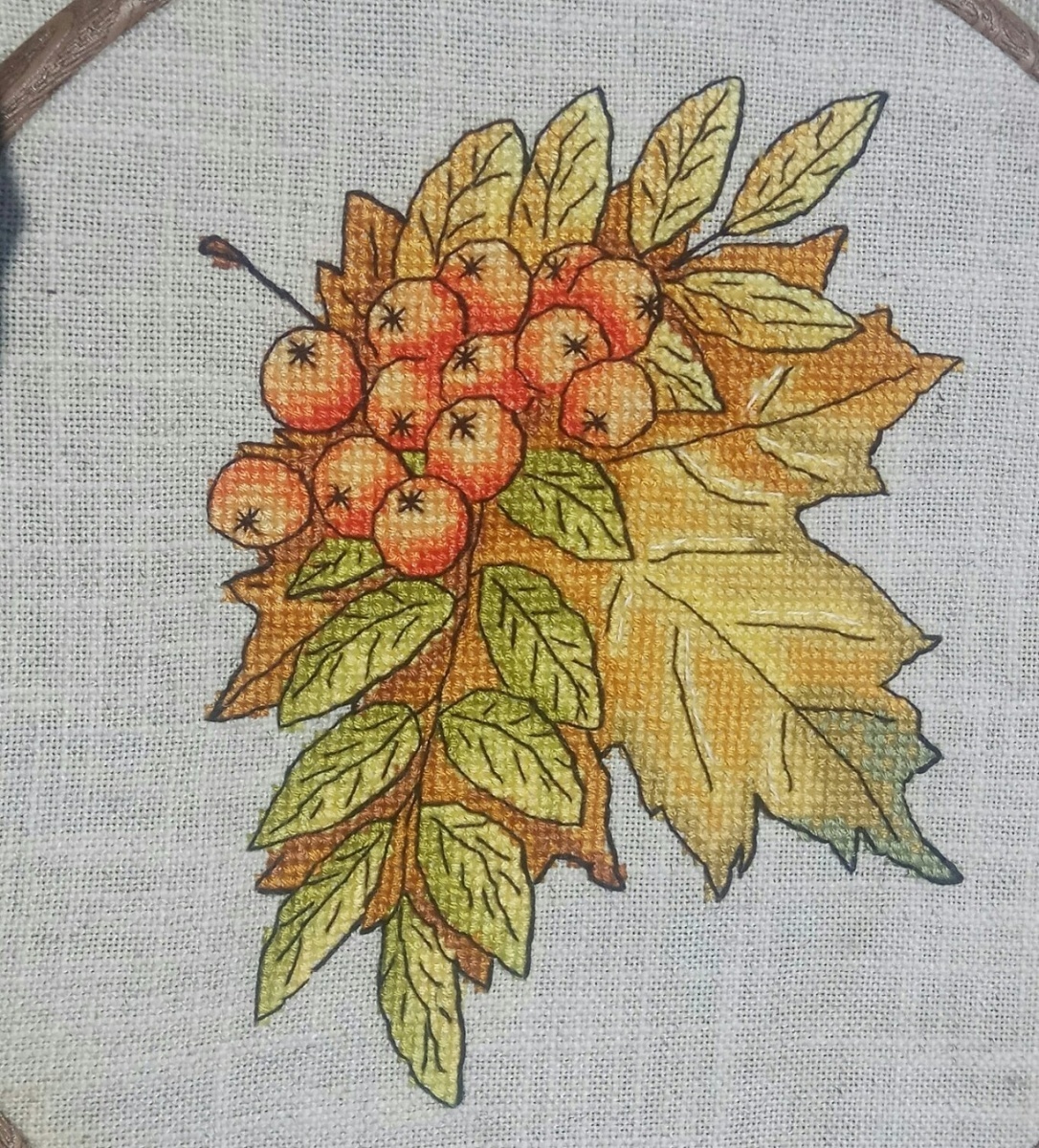 Fall Leaf Cross Stitch Pattern фото 2