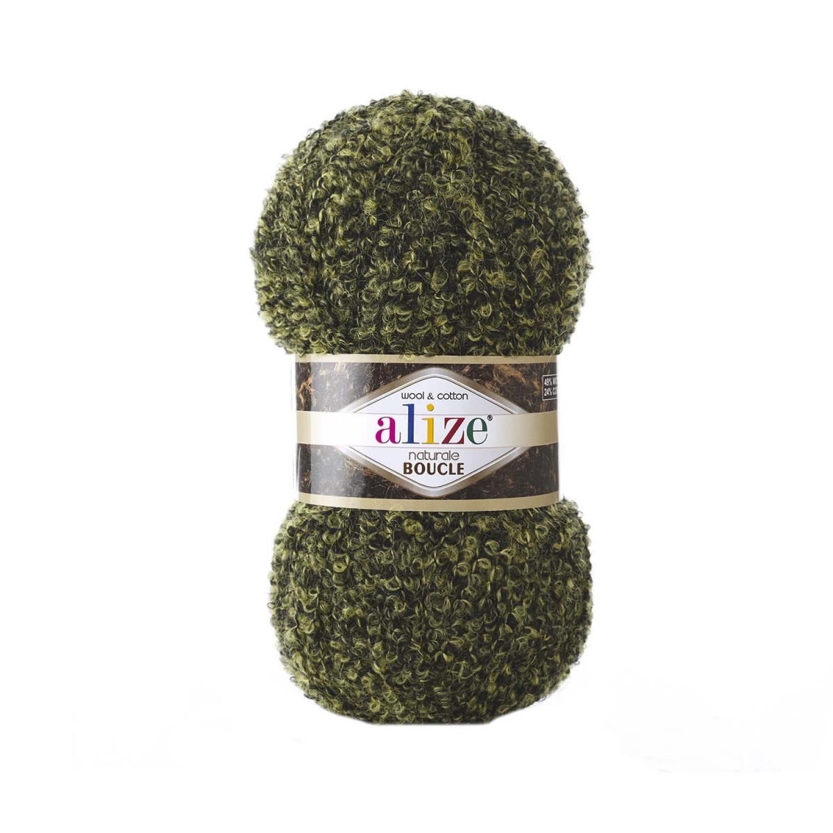 Alize Naturale Boucle, 49% Wool, 24% Cotton, 24% Acrylic, 3% Polyester 5 Skein Value Pack, 500g фото 1