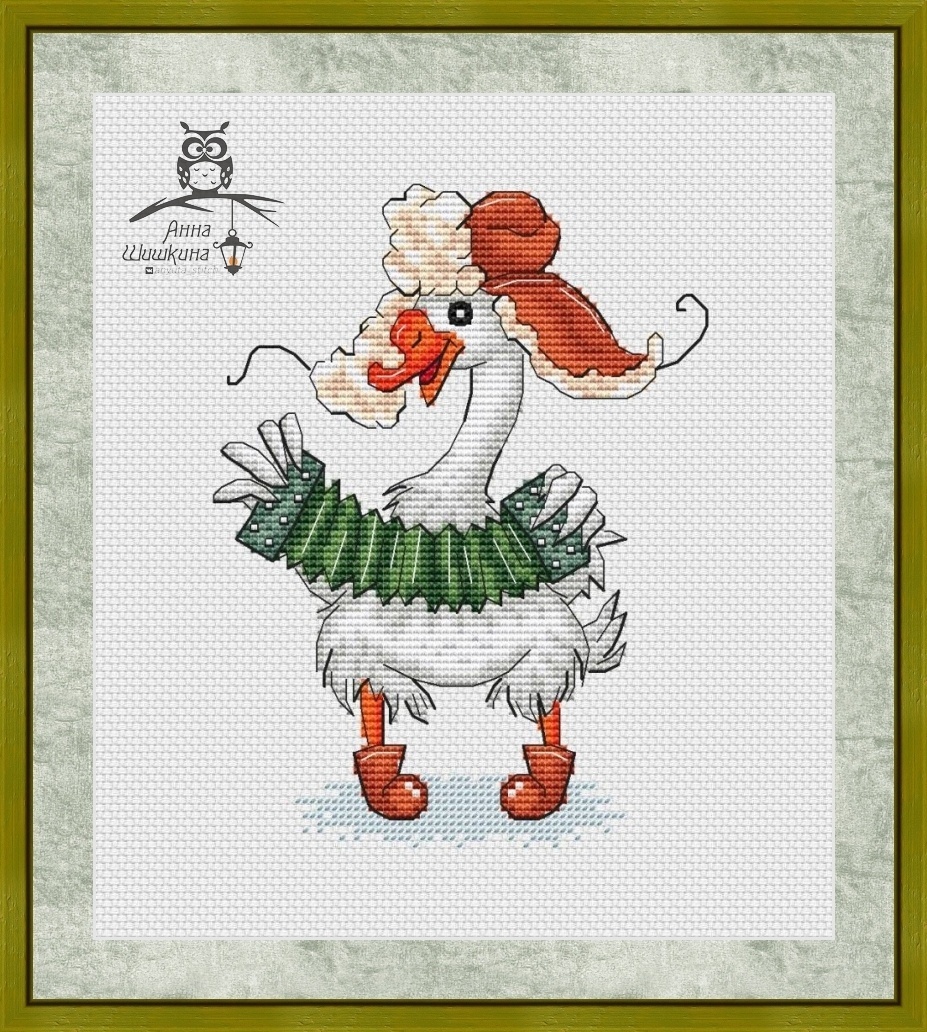 The Merry Goose Cross Stitch Pattern фото 1