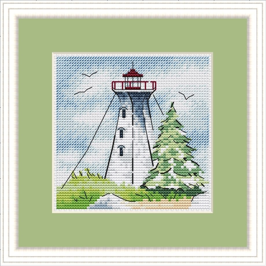 Lighthouse. Spring Cross Stitch Chart фото 1