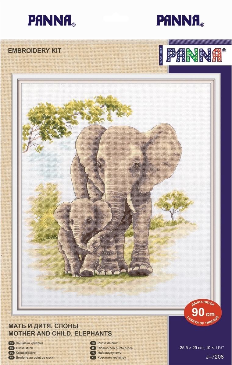 Mother and Child. Elephants Cross Stitch Kit фото 2