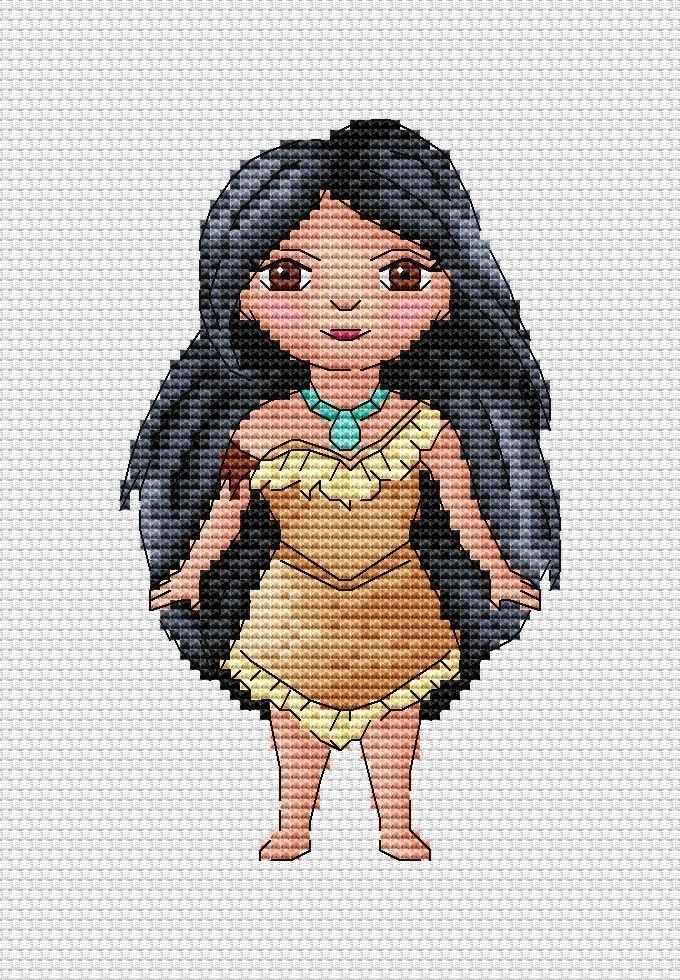 Pocahontas Cross Stitch Pattern фото 1