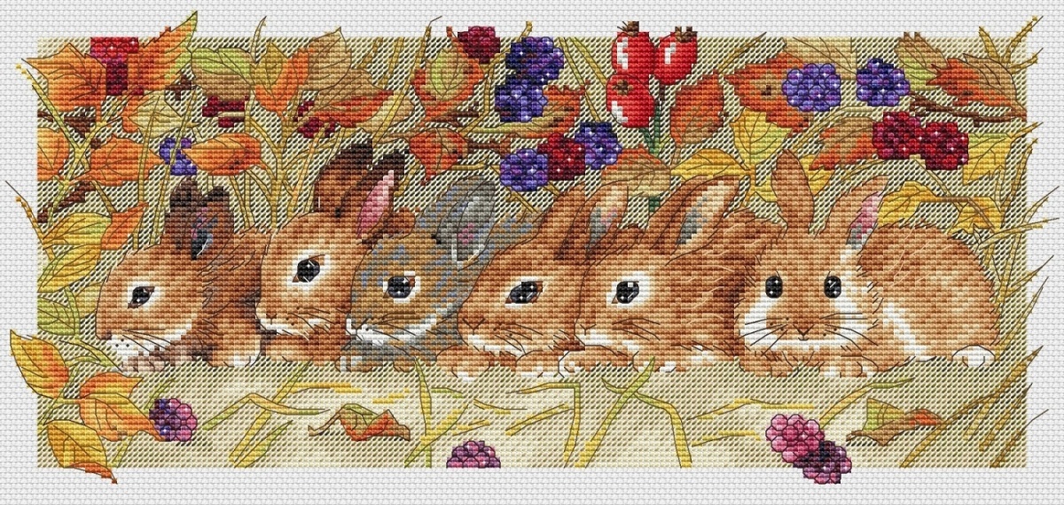 Hares Cross Stitch Pattern фото 1