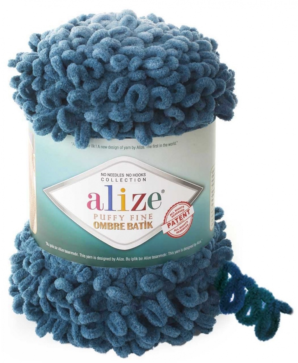 Alize Puffy Fine Ombre Batik, 100% Micropolyester 1 Skein Value Pack, 500g,  code APFOB ALIZE