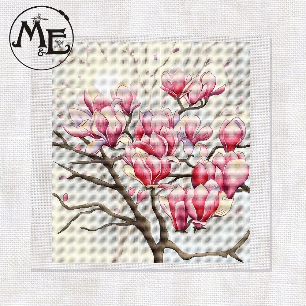 Magnolia Flowers Cross Stitch Chart фото 1