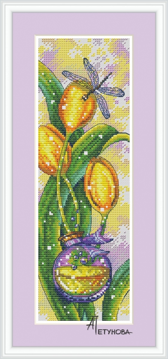 Magic of Aromas. Tulips Cross Stitch Pattern фото 1