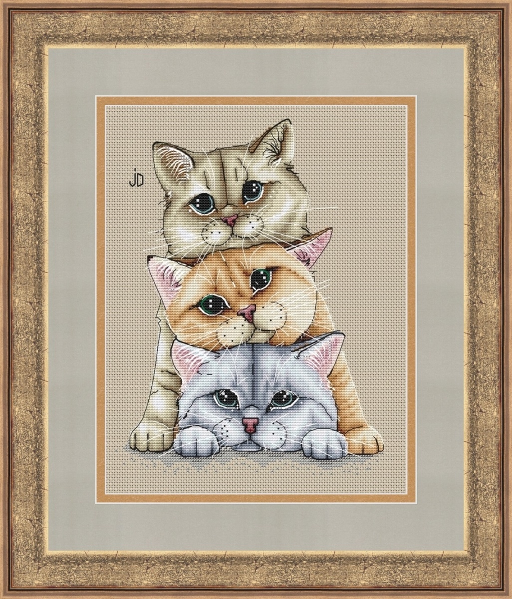 Three Cats Cross Stitch Chart фото 1