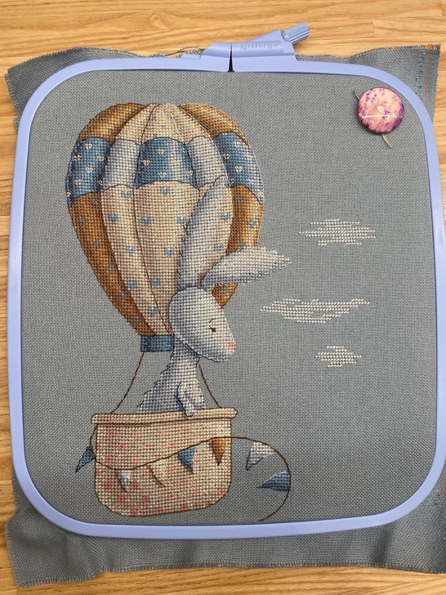 Rabbit in a Balloon Cross Stitch Pattern фото 3
