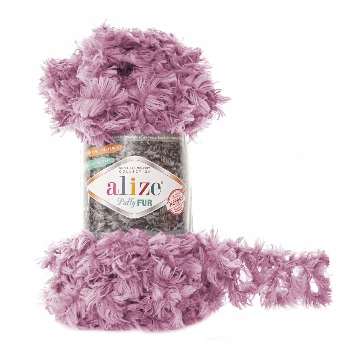 Alize Puffy Fur, 100% Polyester 5 Skein Value Pack, 500g фото 4