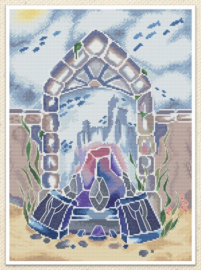 Atlantis Gate Cross Stitch Pattern фото 1