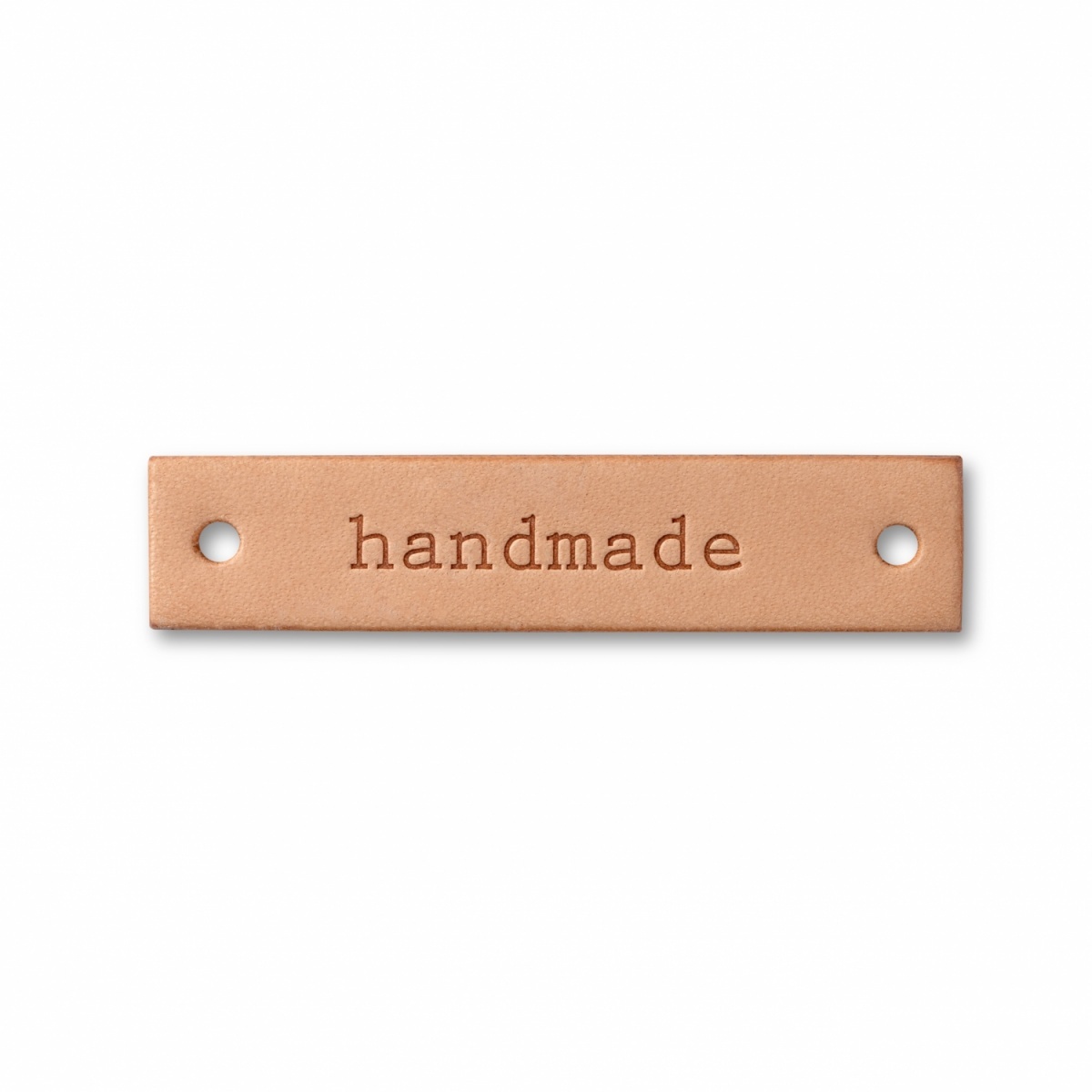 Label "handmade", leather natural, rectangular фото 2