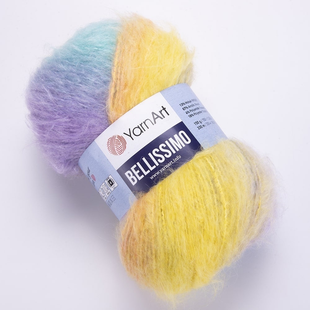 YarnArt Bellissimo 13% mohair, 67% acrylic, 4% polyamide, 16% polyester, 3 Skein Value Pack, 450g фото 14