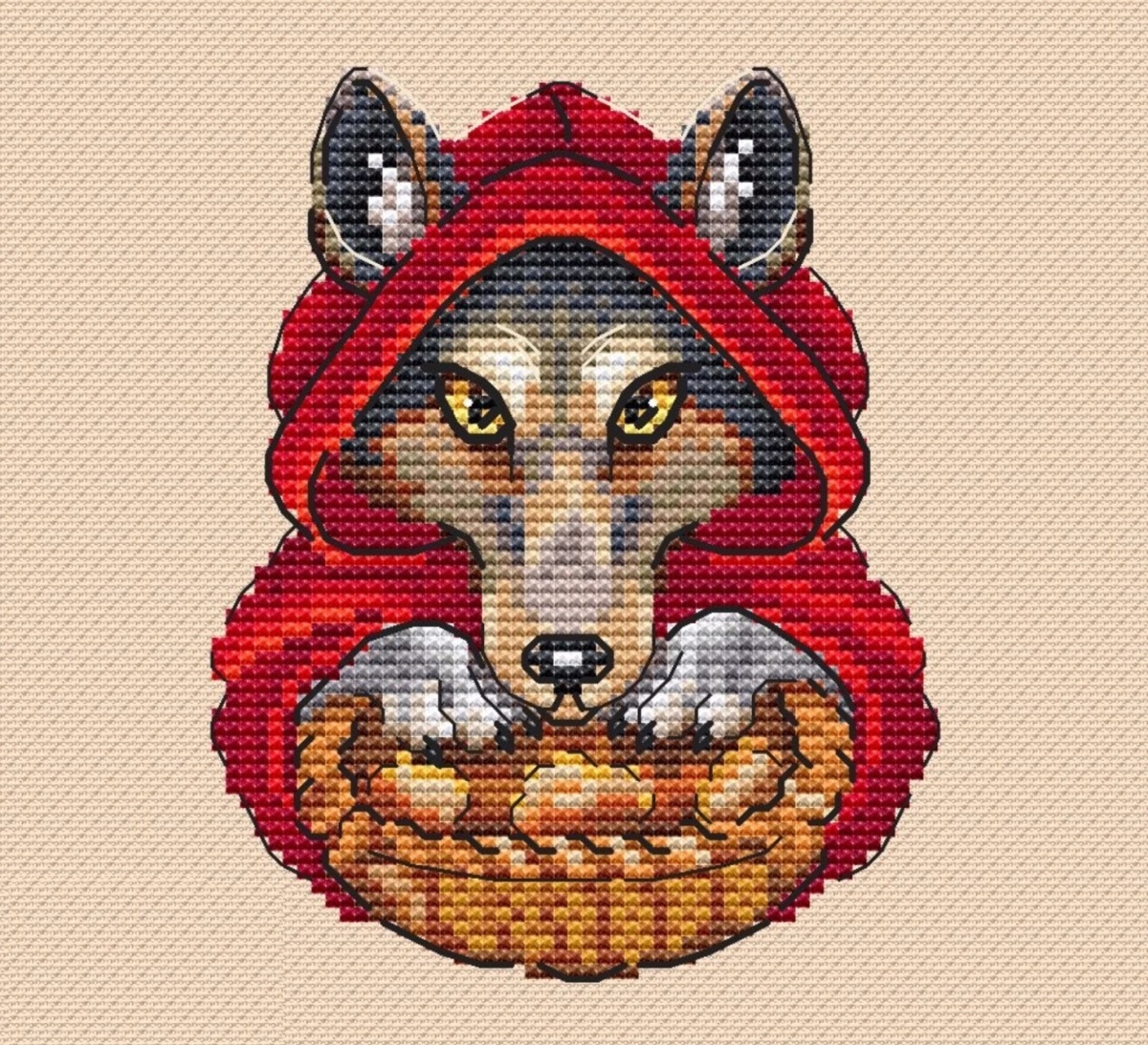 Little Red Riding Hood and the Wolf Cross Stitch Pattern фото 2