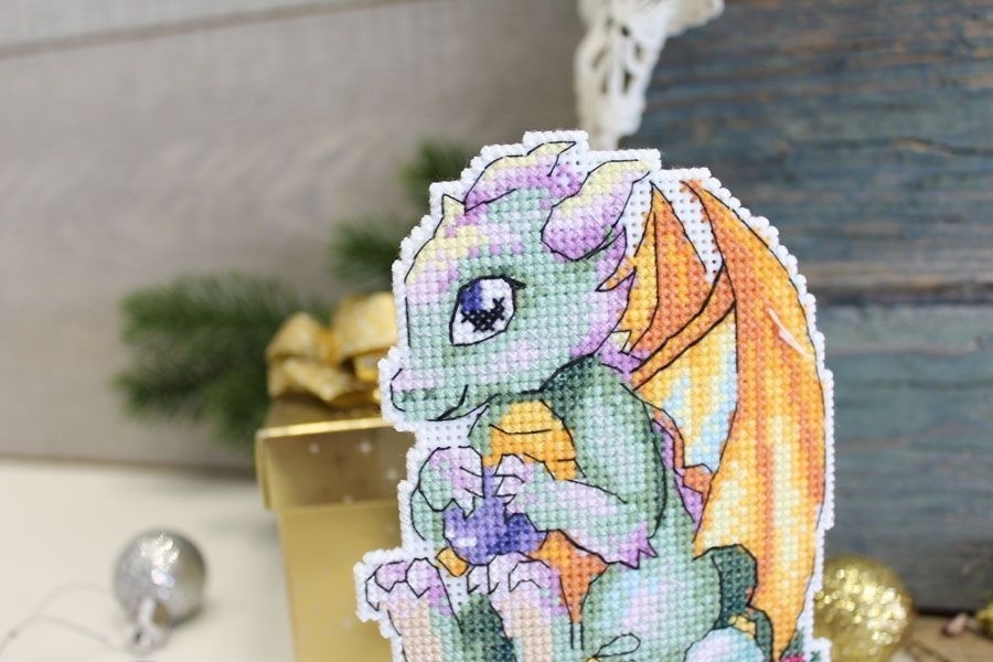 Christmas Little Dragon Cross Stitch Kit фото 4