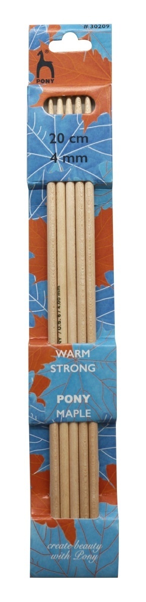 Double-pointed knitting needles, 4,00 mm/ 20 cm, maple фото 1